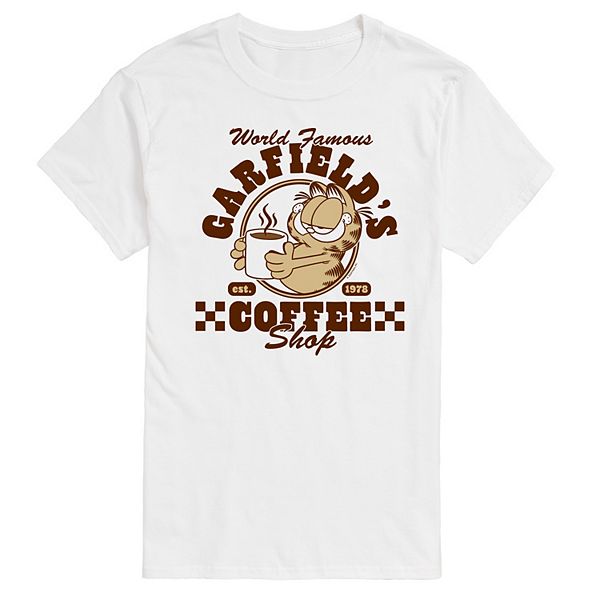 Men's Garfield Coffee Shop Graphic Tee Nickelodeon