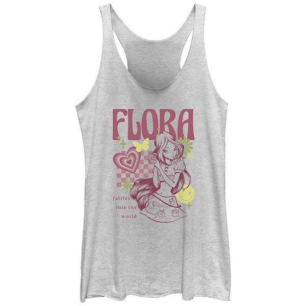 Juniors' Nickelodeon Winx Flora Fairies Rule The World Racerback Tank Top Nickelodeon