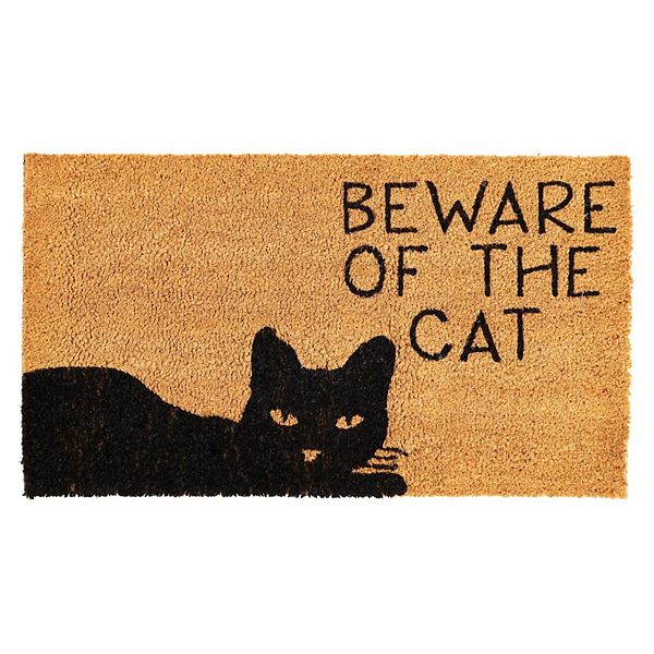 Welcome Doormat Beware Of The Cat Entrance 17" X 30" Kitcheniva