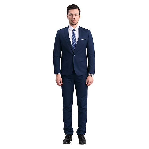 Мужской Костюм CLOUDSTYLE Slim Fit 2 pc с Однобортным Пиджаком и Брюками CLOUDSTYLE