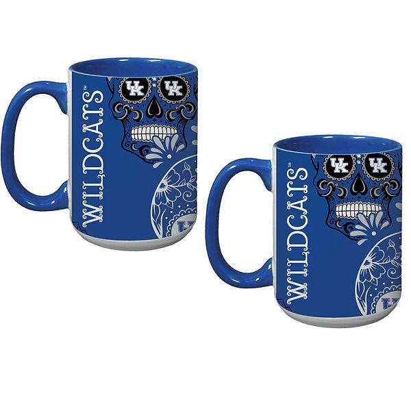 Kentucky Wildcats Two-Pack Dia De Los Muertos Mug Set Indigo Falls