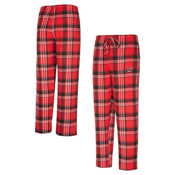 Мужские Повседневные брюки Concepts Sport Red/Black Carolina Hurricanes Region Flannel Sleep Pants Unbranded