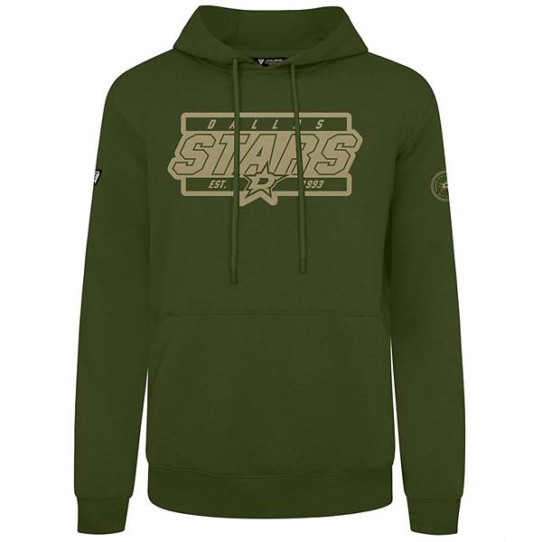 Мужское оливковое худи Dallas Stars от Levelwear с капюшоном и карманом LevelWear