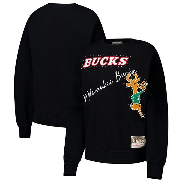 Женская Футболка Mitchell & Ness Черная Milwaukee Bucks Hardwood Classics Home Team Mitchell & Ness