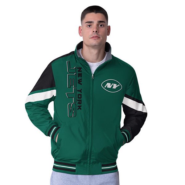 Мужская Повседневная куртка G-III Extreme Green New York Jets Strong Arm Reversible Full-Zip G-III Extreme