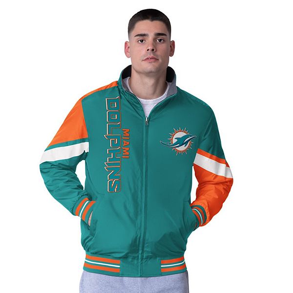 Мужская Повседневная куртка G-III Extreme Strong Arm Reversible Full-Zip Aqua Miami Dolphins G-III Extreme