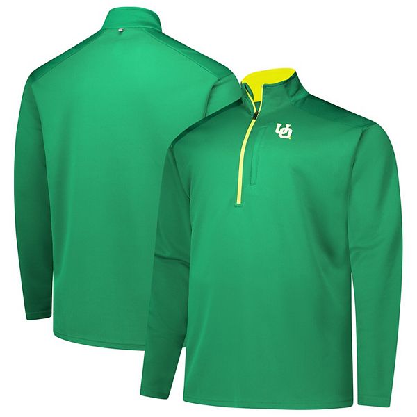 Мужская Футболка Fanatics Зеленая Oregon Ducks Big & Tall Defender Quarter-Zip Fanatics