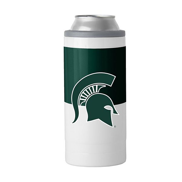 Портативный холодильник Michigan State Spartans 12oz, синий/зеленый, нержавеющая сталь, для узких банок Logo Brand