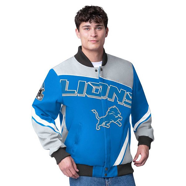 Мужская синяя куртка G-III Extreme Detroit Lions с полной молнией из 100% хлопка G-III Extreme