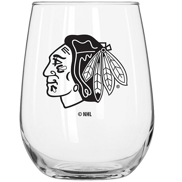 Chicago Blackhawks 16oz. Gameday Curved Beverage Glass Logo Brand