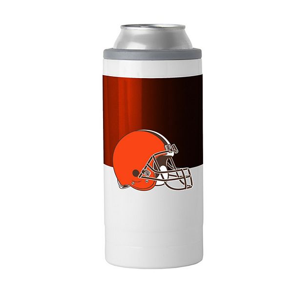 Портативный холодильник Cleveland Browns 12oz с цветным блоком для тонких банок из нержавеющей стали Logo Brand