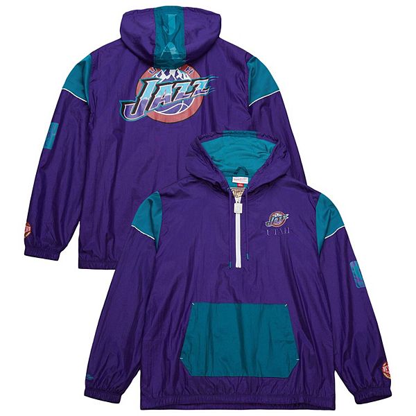 Унисекс Куртка Mitchell & Ness Purple Utah Jazz Hardwood Classics Team OG 3.0 Anorak Half-Zip Windbreaker Mitchell & Ness