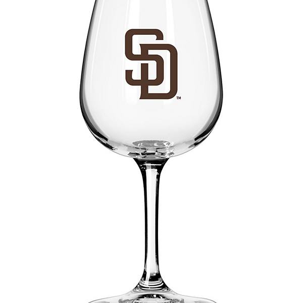 San Diego Padres Logo 12oz. Stemmed Wine Glass Logo Brand