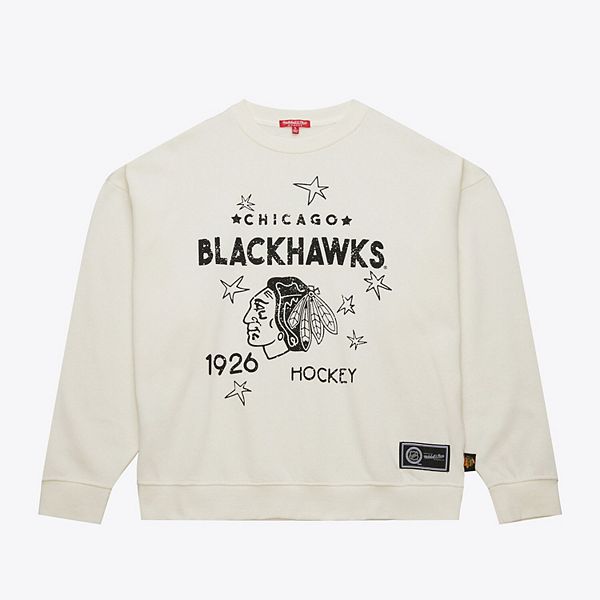 Женская Футболка Mitchell & Ness Cream Chicago Blackhawks Logo 3.0 Mitchell & Ness