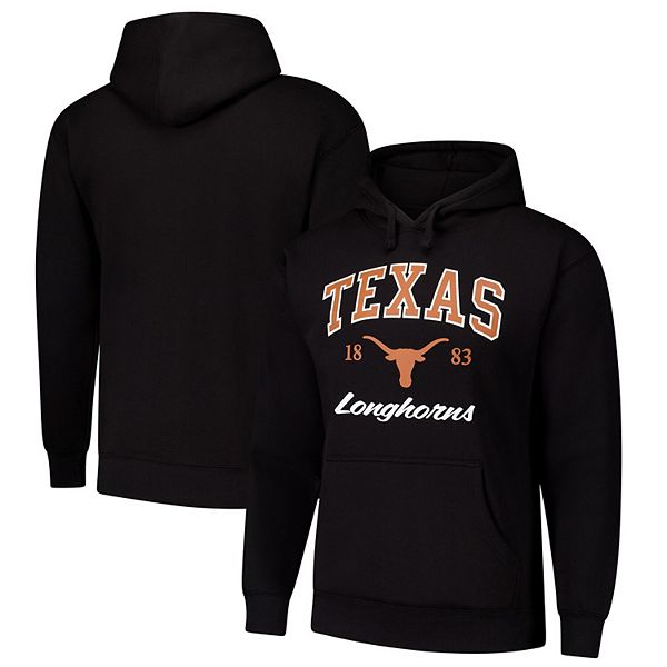 Черное мужское худи с капюшоном от League Collegiate Wear из флиса Texas Longhorns Arch Script 2.0 League Collegiate Wear