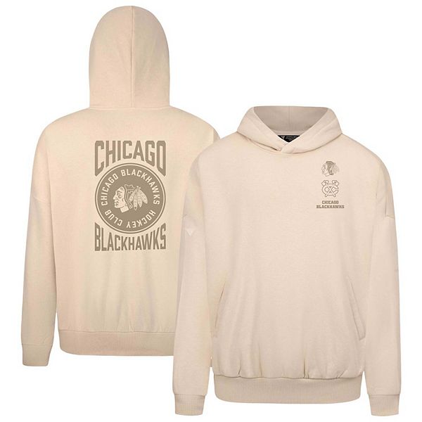 Мужской Худи Levelwear Cream Chicago Blackhawks Contact Stamp LevelWear