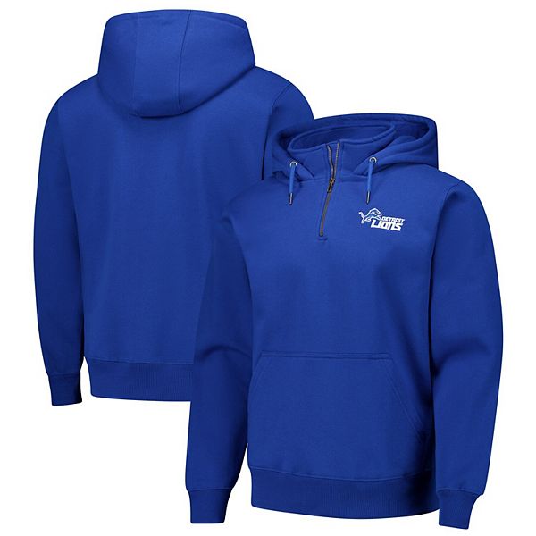 Унисекс Худи Dunbrooke Синий Detroit Lions Defender Quarter-Zip Dunbrooke