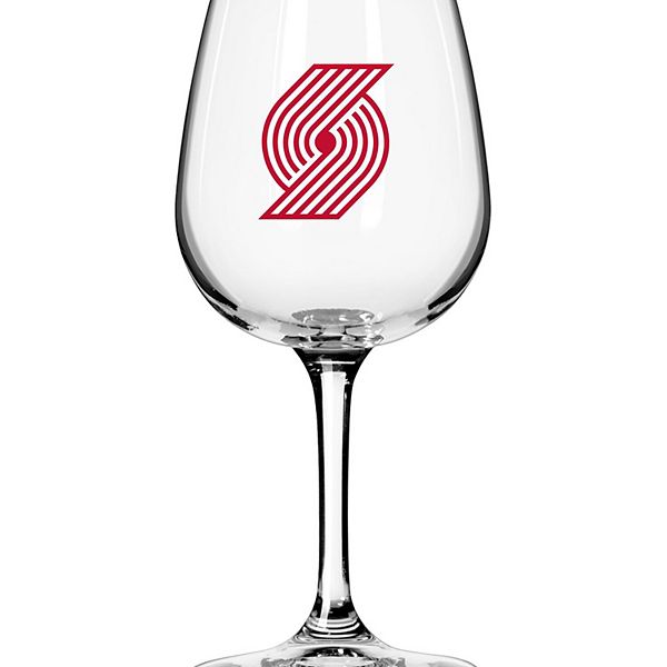 Portland Trail Blazers Logo 12oz. Stemmed Wine Glass Logo Brand