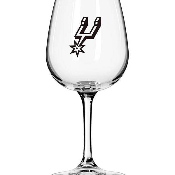 San Antonio Spurs Logo 12oz. Stemmed Wine Glass Logo Brand