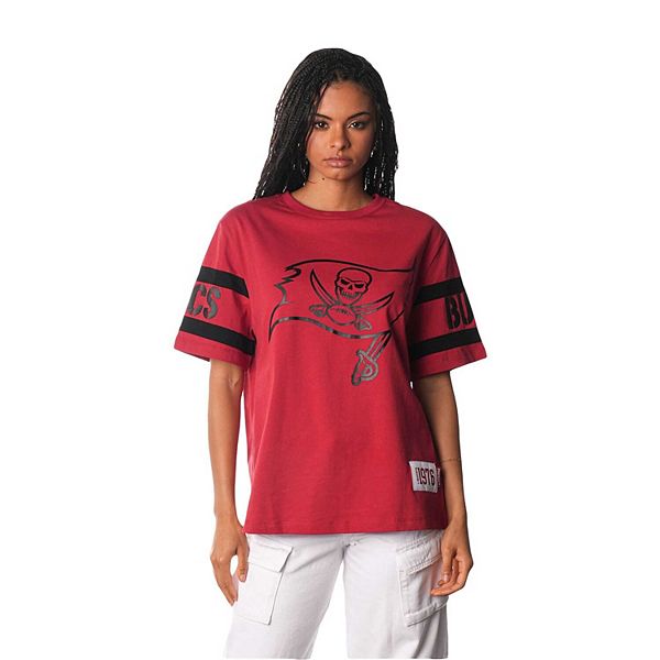 Женская Футболка The Wild Collective Красная Tampa Bay Buccaneers Drop Shoulder The Wild Collective