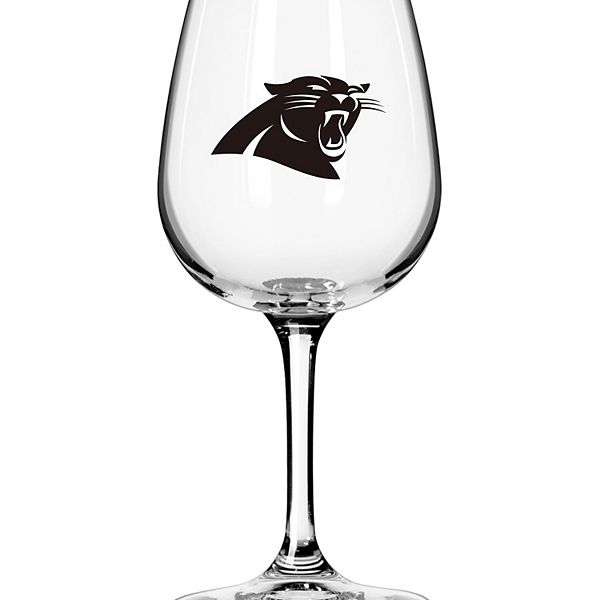 Carolina Panthers Logo 12oz. Stemmed Wine Glass Logo Brand