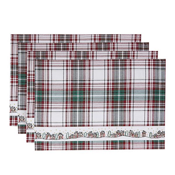 Avanti 4-pk. Holiday Plaid Placemats Avanti