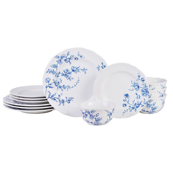 222 Fifth Bellamy Porcelain 12-piece Dinnerware Set 222 Fifth