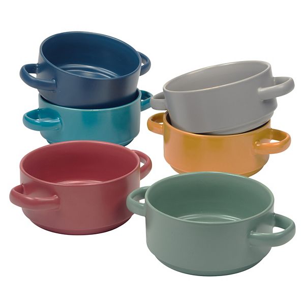 Certified International 6-Piece Stoneware Matte Glaze Soup Crock Set Certified International