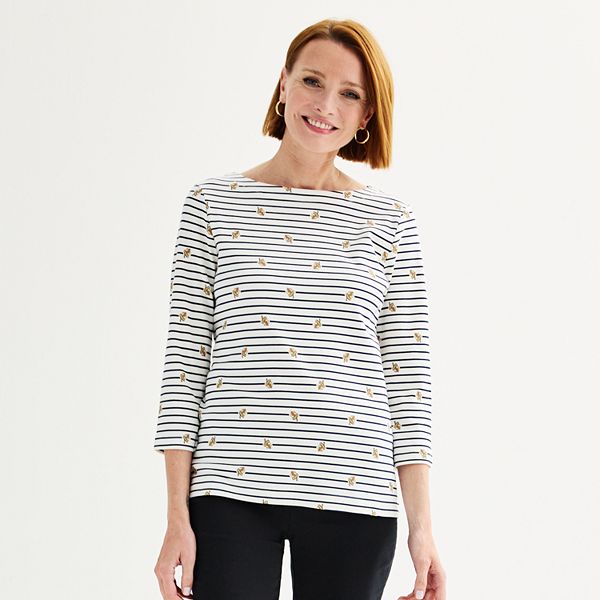 Women's Croft & Barrow® Boatneck Top Croft & Barrow