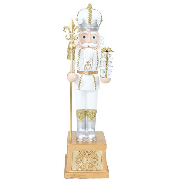 Sunnydaze Pierre the Fleur-de-Lis Christmas Nutcracker Statue - 47" H Sunnydaze Decor