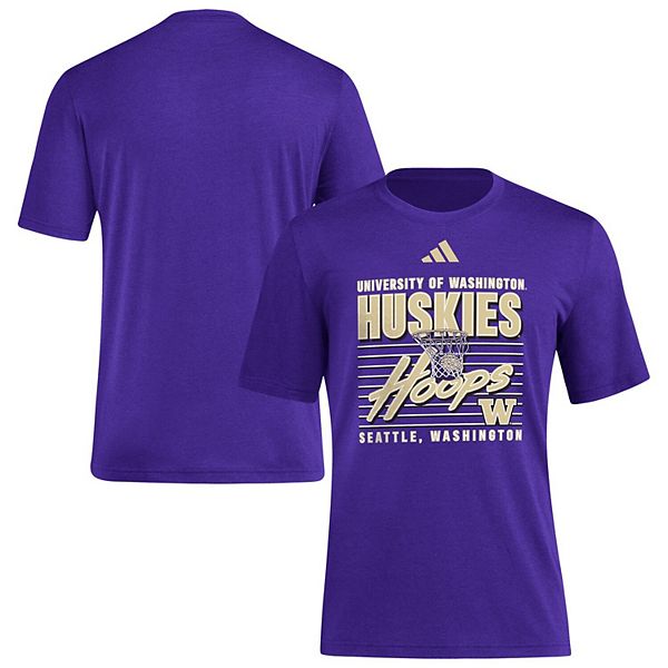 Фиолетовая трикотажная футболка adidas Washington Huskies Locker Swish из переработанного полиэстера NCAA