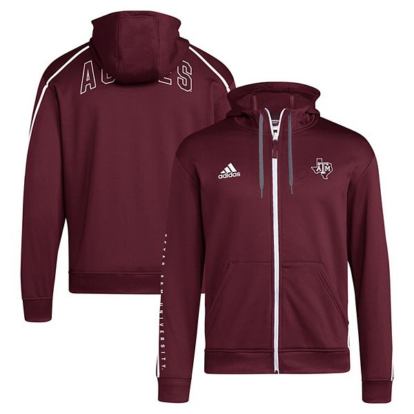 Худи adidas Марион Texas A&M Aggies 2024 с молнией и капюшоном NCAA