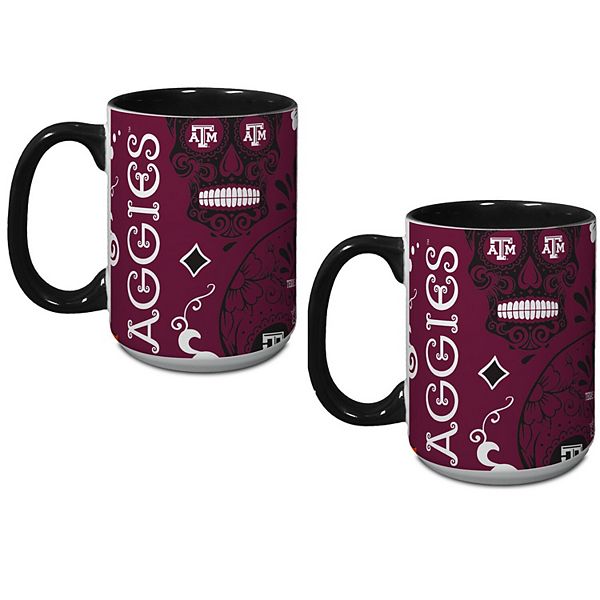 Texas A&M Aggies Two-Pack Dia De Los Muertos Mug Set Indigo Falls