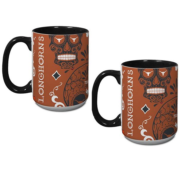 Texas Longhorns Two-Pack Dia De Los Muertos Mug Set Indigo Falls