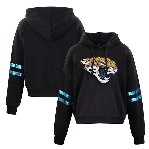 Женская Футболка Cuce Черная Jacksonville Jaguars с Пайетками Cuce