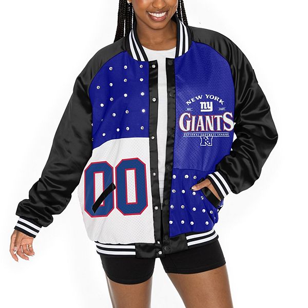 Женская Повседневная куртка Gameday Couture Oversized Hot Shot Rhinestone Throwback Full-Snap Varsity Gameday Couture