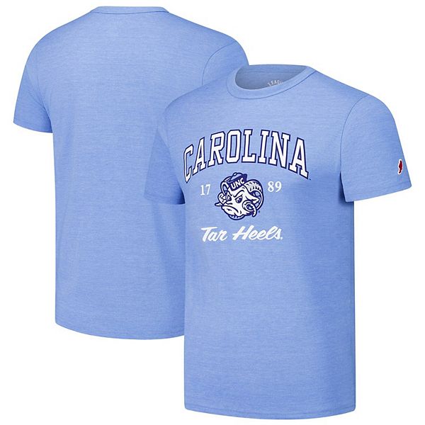 Мужская Футболка League Collegiate Wear North Carolina Tar Heels Arch Script Victory Falls Tri-Blend League Collegiate Wear