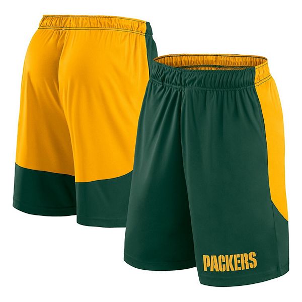 Мужские Спортивные Шорты Fanatics Зеленые/Золотые Green Bay Packers Launch Fanatics