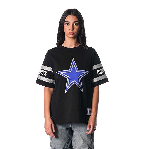 Черная футболка с дропированными плечами Dallas Cowboys от The Wild Collective The Wild Collective