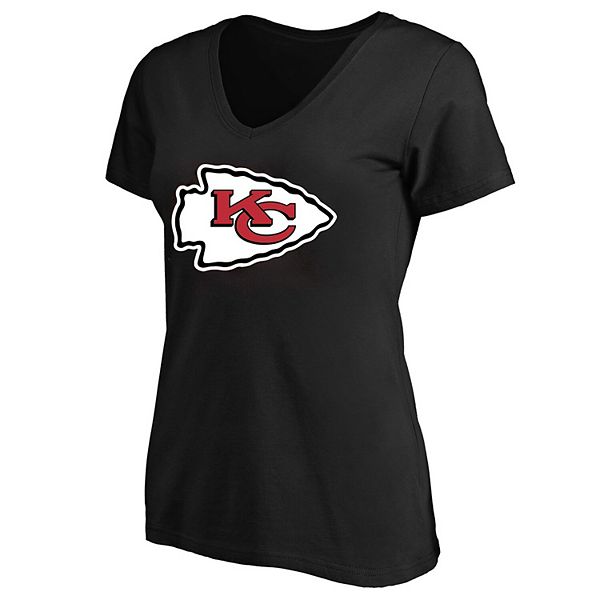 Женская черная футболка с V-образным вырезом Fanatics Kansas City Chiefs Fanatics