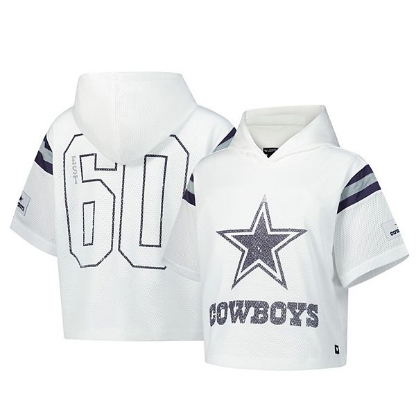 Женская Футболка The Wild Collective Белая Dallas Cowboys Сетчатая С Коротким Рукавом The Wild Collective