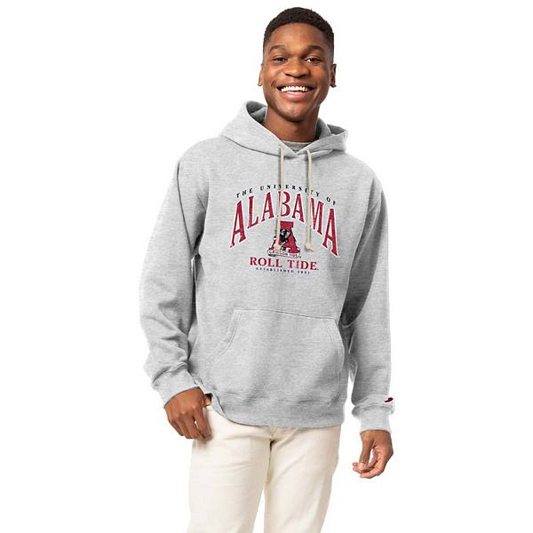 Мужская Толстовка League Collegiate Wear Heather Gray Alabama Crimson Tide Tall Arch Essential League Collegiate Wear