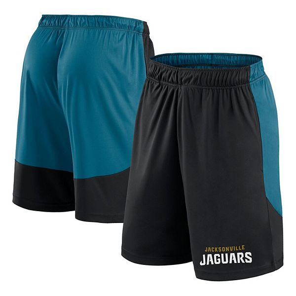 Мужские Спортивные шорты Fanatics Черно-Бирюзовые Jacksonville Jaguars Launch Fanatics