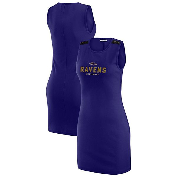 Женское ребристое платье-топ WEAR by Erin Andrews с логотипом Baltimore Ravens WEAR by Erin Andrews