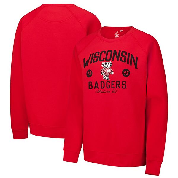 Утеплённый хлопковый пуловер League Collegiate Wear Wisconsin Badgers с длинными рукавами League Collegiate Wear