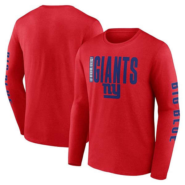 Мужская футболка с длинным рукавом Fanatics New York Giants из чистого хлопка Fanatics