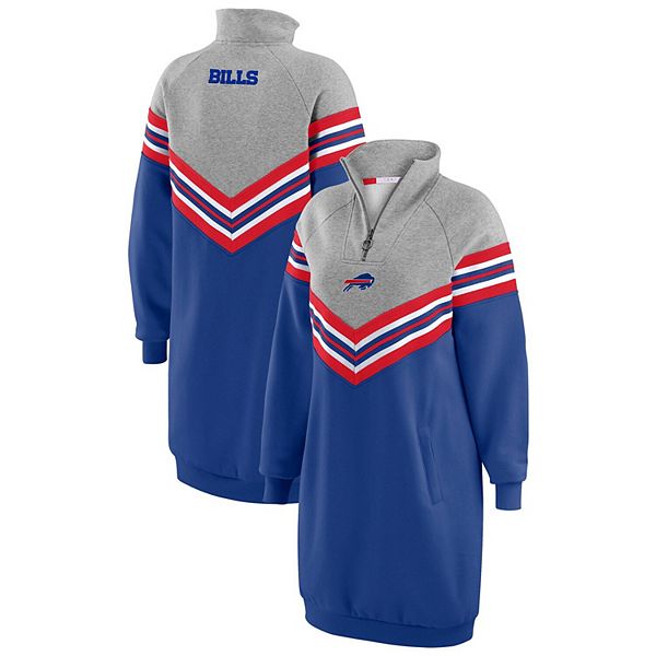 Платье с логотипом Buffalo Bills от WEAR by Erin Andrews, с длинными рукавами и передним карманом WEAR by Erin Andrews