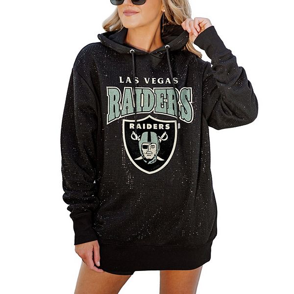 Женская Футболка Gameday Couture Черная Las Vegas Raiders с микроглиттером Gameday Couture