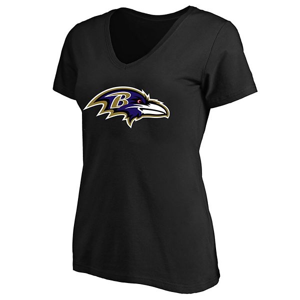 Женская футболка с V-образным вырезом Baltimore Ravens от Fanatics, 100% хлопок Fanatics