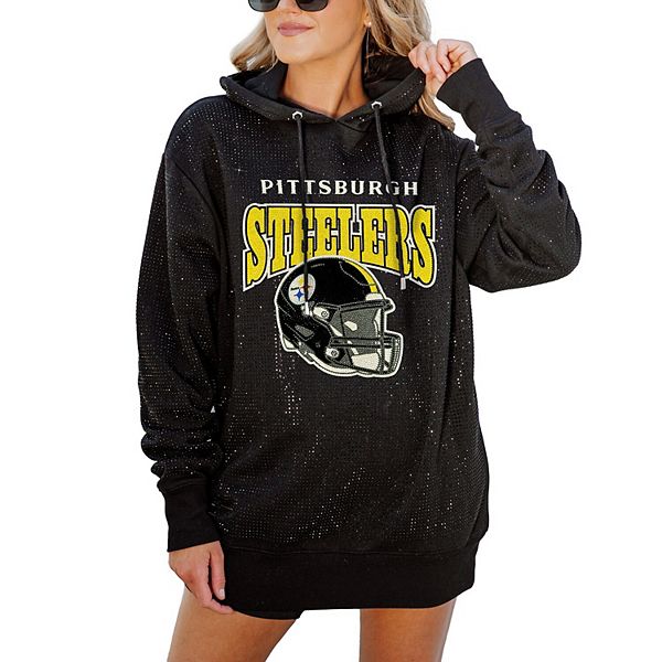 Чёрное худи с капюшоном и декором из страз Gameday Couture Pittsburgh Steelers Gameday Couture